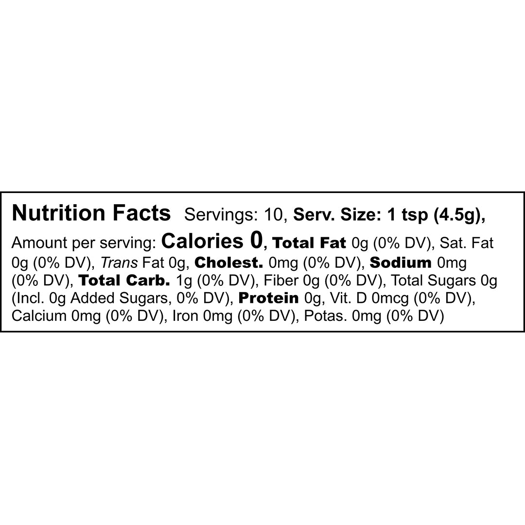 Roasted Espresso Monk Fruit Sweetener Nutrition Facts