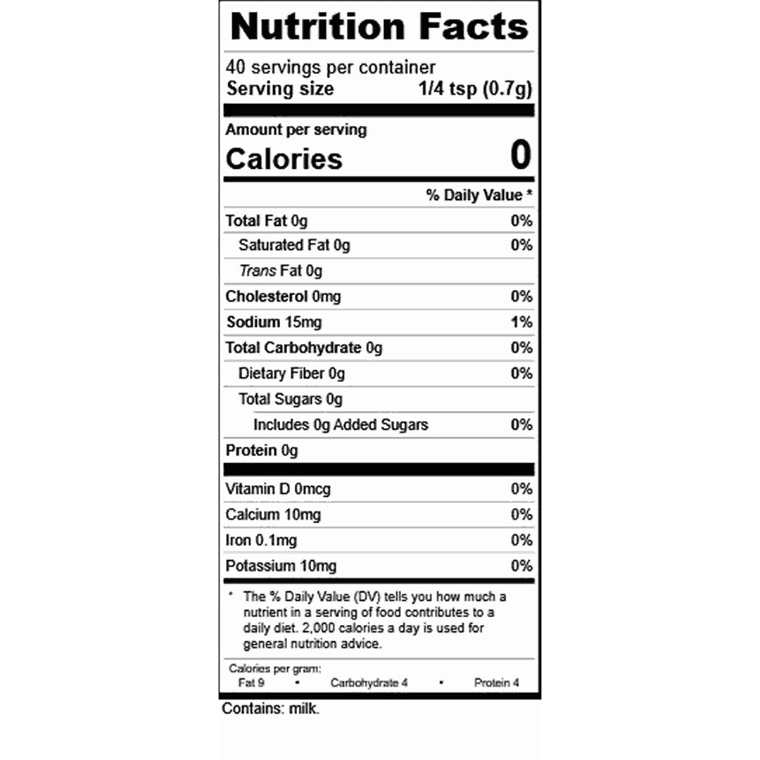 Rustic Garden Ranch Spice Blend Nutrition Facts