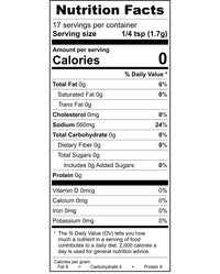 S & P Seasoning Nutrition Facts