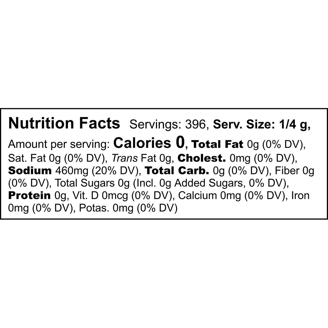 Saffron Fleur De Sel Sea Salt Nutrition Facts