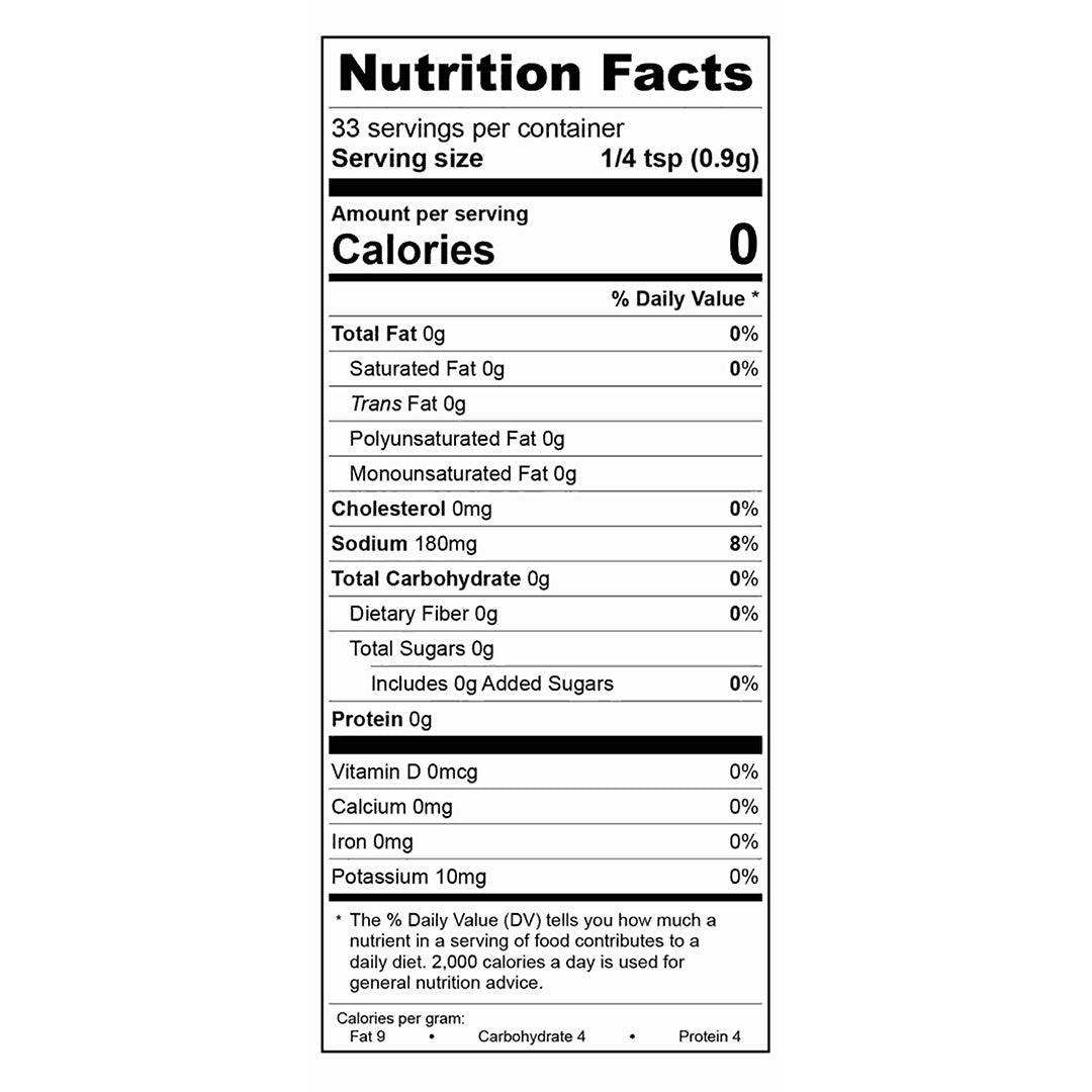 Sauteed Mushroom Spice Blend Nutrition Facts
