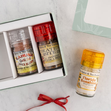 Sun & Spice Mini Grinder Trio Gift Box Contents