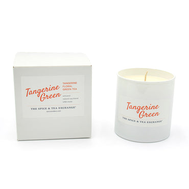 Tangerine Green Candle and Box