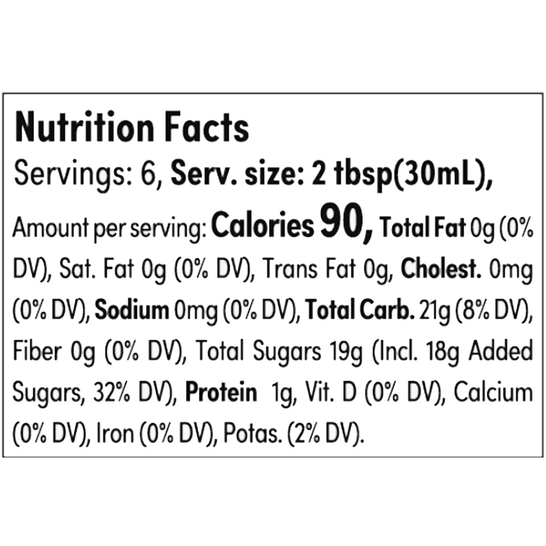 Chai Tea Concentrate Nutrition Facts