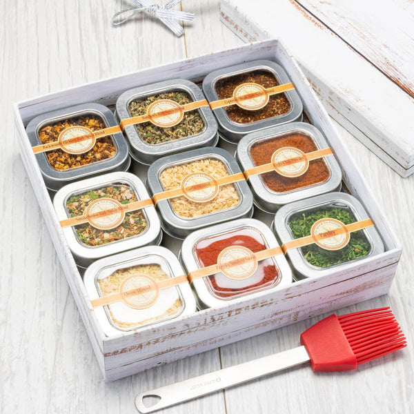 The Gift of Grilling 9 Tin Gift Box | The Spice & Tea Exchange