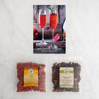 Winterberry Sparkler recipe card ad baggies: Pink Pepperberry and Cinnamon Plum Herbal Tea