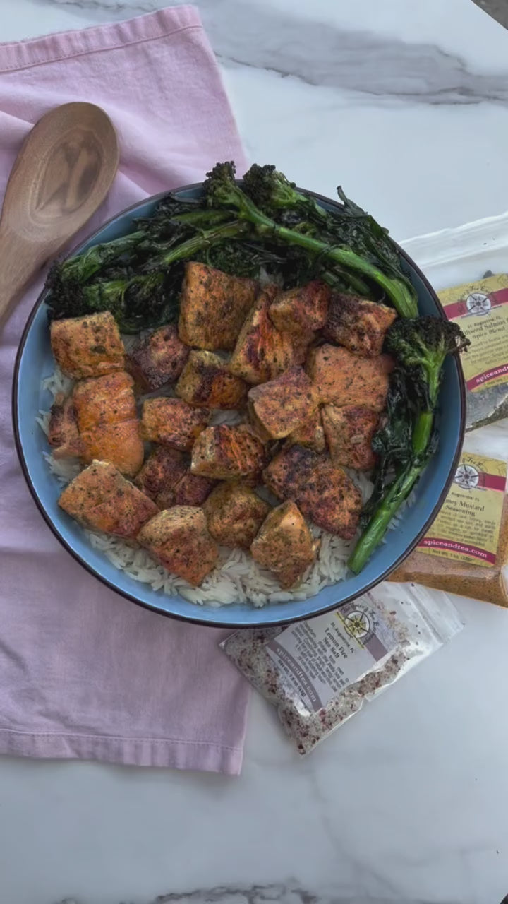 Honey Citrus Salmon Bites recipe being made