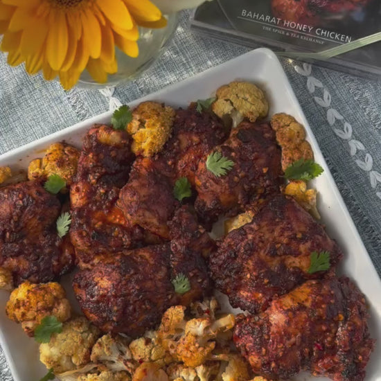 Baharat Honey Chicken recipe being made