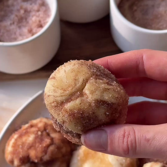 Donut Holes 3 Ways recipe being made